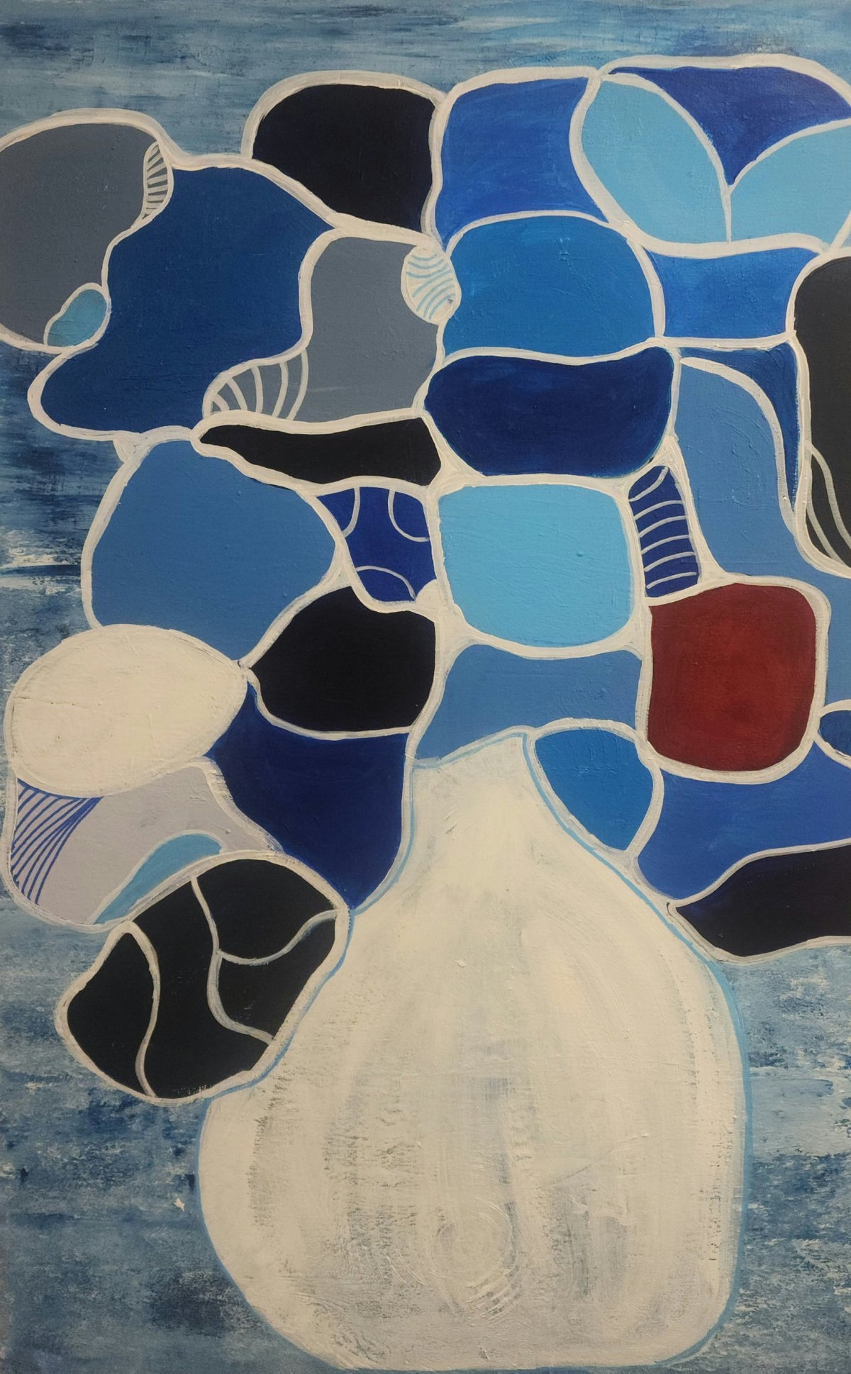Poppy Blue - original acrylic painting