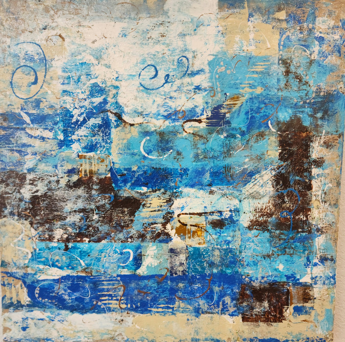 Urban Blue - original acrylic painting