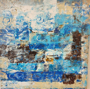 Urban Blue - original acrylic painting